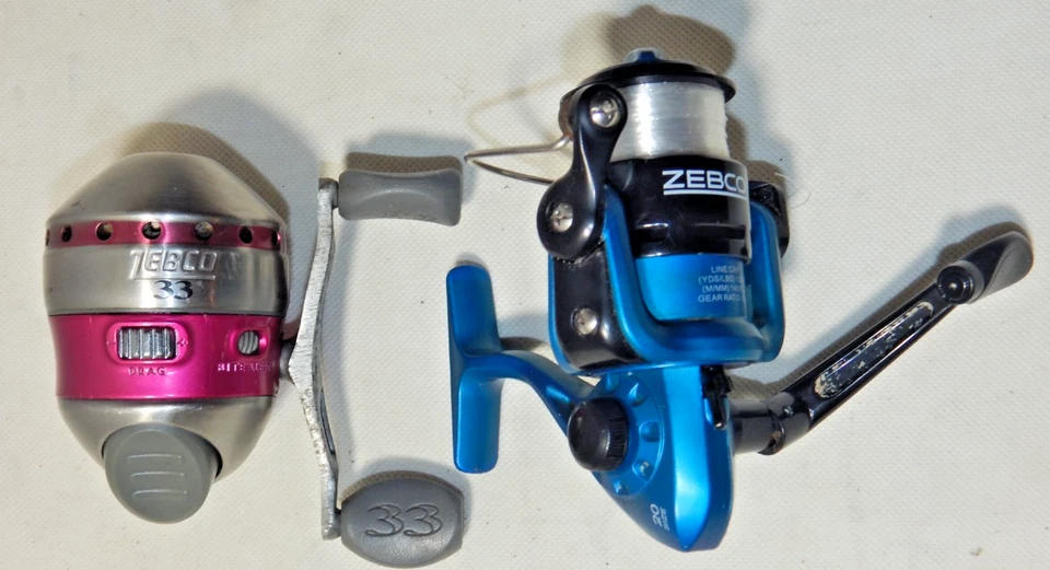 Lote de 3 2 Zebco 33 & Slingshot SLSP20 GWC2 RELACIÓN DE TRANSMISIÓN 5.3:1 Procat 30 Lb Línea Foto 3 de 4