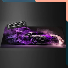 Large Black Sports Car Gaming Mouse Pad XXL Non-Slip Desk Mat 60 70 80 90