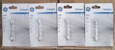 Lot of 4 Clear GE Specialty Halogen Bulbs T3 100w 120v R7S 1500 Lumens