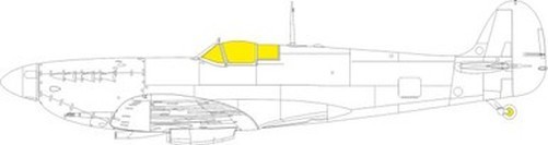 Eduard EX1009 1/48 Spitfire Mk.Vb Early EX1009 Masks Canopy Mask Set