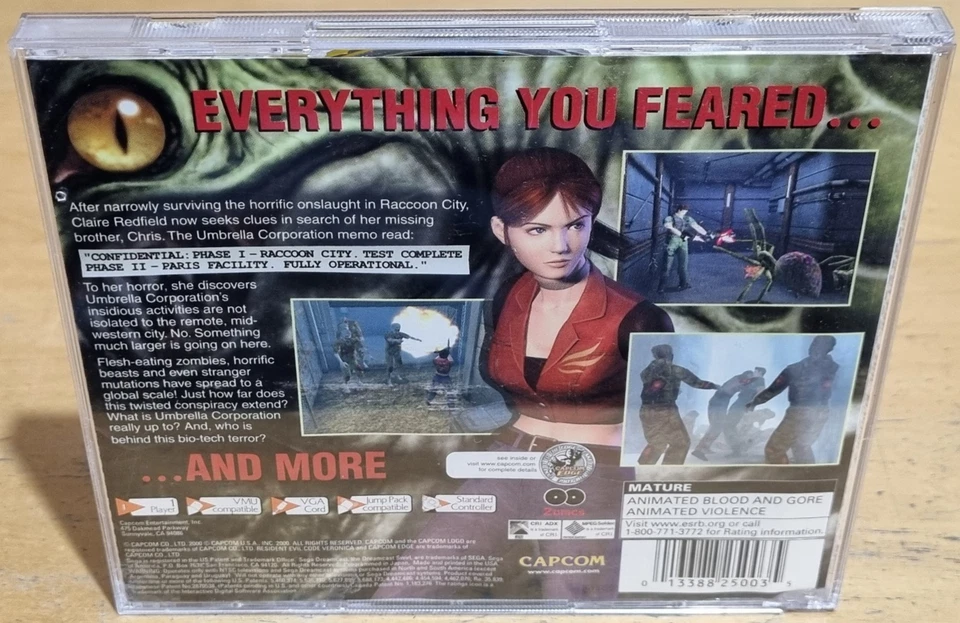 Resident Evil Code Veronica for SEGA Dreamcast In EXC Condition NTSC-U/C USA - Image 3 of 4