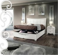 Garnitur Set 3Tlg Schlafzimmer Bett Nachttisch Doppel Holz Modern Gruppe Betten