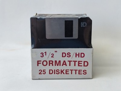 25 Pack 3.5'' Floppy Disks Diskettes Formated DS/HD