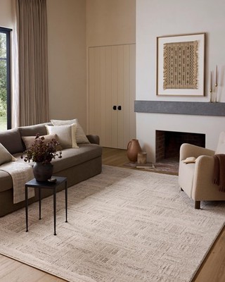 Loloi Amber Lewis Monty Collection Mot-01 Ivory/Taupe 4-0 X 6-0 .50 Pile Height