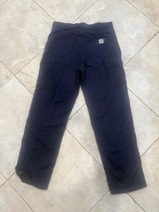 Carhartt FR Flame Resistant Work Pants Navy Blue Cargo Utility Pants Men’s 36x34