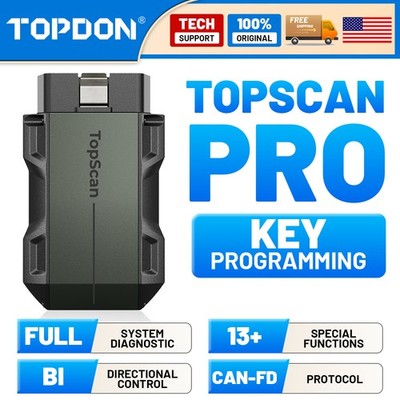 TOPDON TopScan PRO Bi-Directional Scan Tool Key Programming 13+ Resets Bluetooth