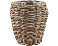 Pflanzkorb Elite Leah Naturfaser Ø 38 Cm H 40 Cm Braun Inkl. Pflanzfolie
