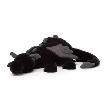 Jelly cat Onyx Dragon Plush Black - RETIRED RARE 50cm - NWT With Dust Bag