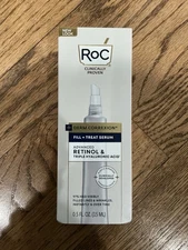 ROC DERM CORREXION FILL + TREAT RETINOL HYALURONIC ACID SERUM - .5oz- NEW IN BOX