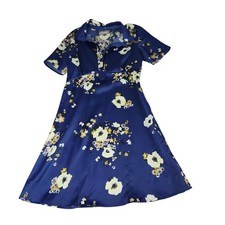 Urban Outfitters Retro-Style Collared Mini Dress w/ Yellow Floral Print XS 90's