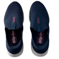 Skechers Slip-ins GoWalk 6 Fabulous View Navy Pink Hands Free Sneakers Womens 6