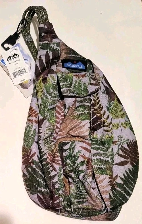 NWT KAVU Mini Rope Sling Bag Unisex Backpack Hike Camp Travel Student in Ferns - Image 4 of 4