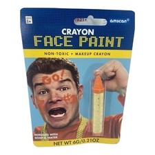 Amscan Orange Crayon Face Paint .21 oz NEW