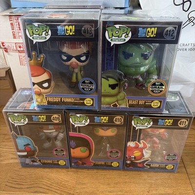  Funko Pop Teen Titans Go! Digital Komplettsatz - Gral #409-413 Popgeschützt