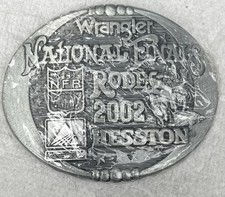 Sealed 2002 Hesston National Finals Rodeo NFR Adult Belt Buckle
