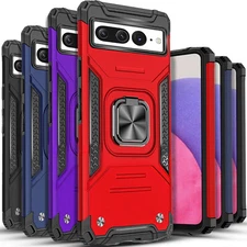 For Google Pixel 7A/7/7 Pro/6A Case Phone Cover Shockproof + Tempered Glass