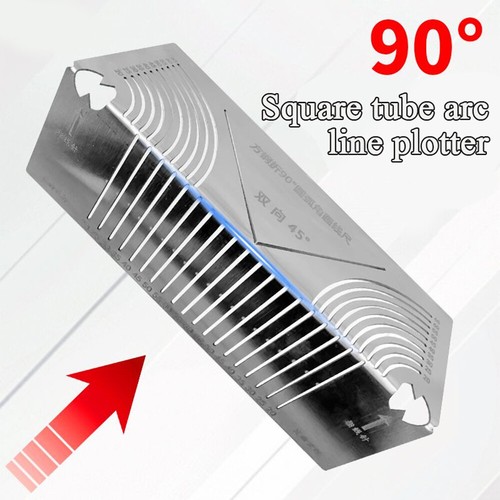 Precisionflex Angle Tool Square Tube Folding Ruler Bending Ruler Arc MarkingTool - Picture 3 of 8