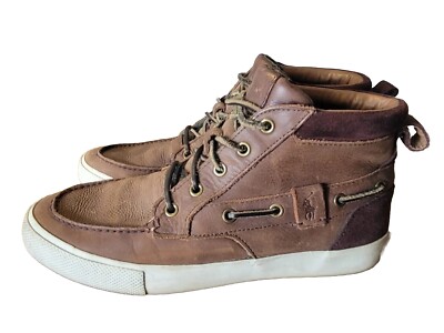 Ralph Lauren Polo Tristen Moc Toe Leather Boots men display picture 2