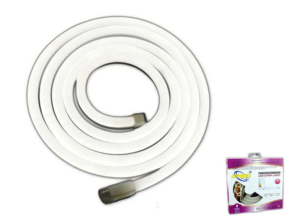 Tira Led 2 Mt Metros Luz Fría Flexible Tubo Decorativo Neón Ip65 12V