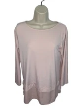 IVANKA TRUMP Women's Size Small Pink Chiffon-Hem Blouse