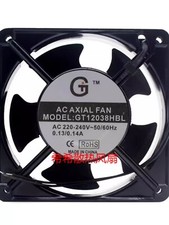 1PCS GT12038HBL 12CM 220-240V 0.13/0.14A 12038 Axial Cooling Fan