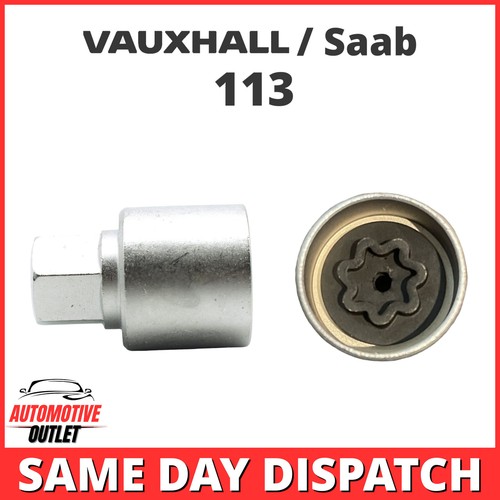 MASTER LOCKING WHEEL SECURITY NUT BOLT REMOVER KEY 113 FER1726 FOR VAUXHALL SAAB