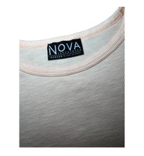 Buckle NOVA Men  s Ribbed Peach T-Shirt Size M Soft Stretch Casual Knit Tee