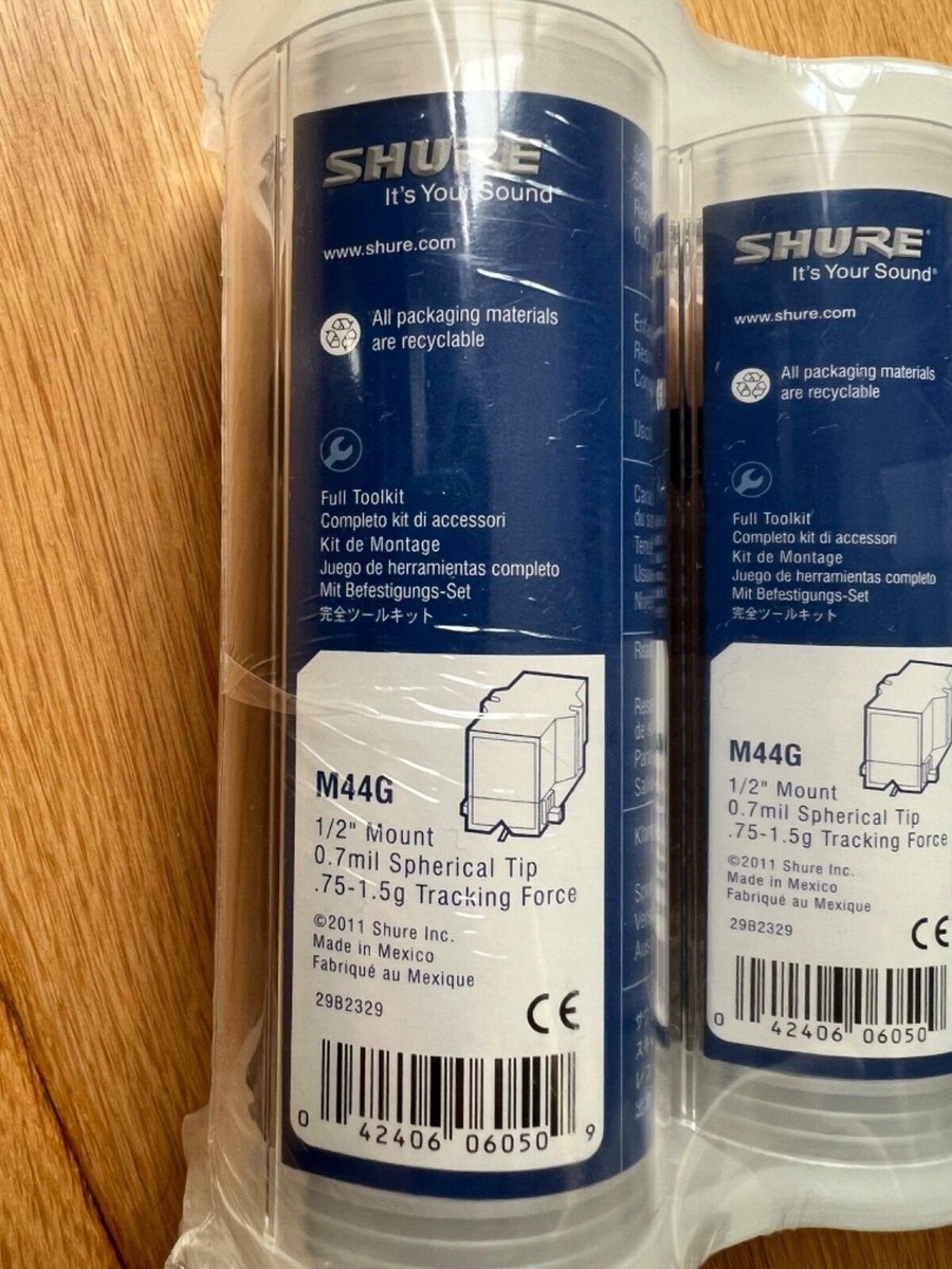 Shure M44G DJ Turntable Cartridge and Stylus Boxed for sale