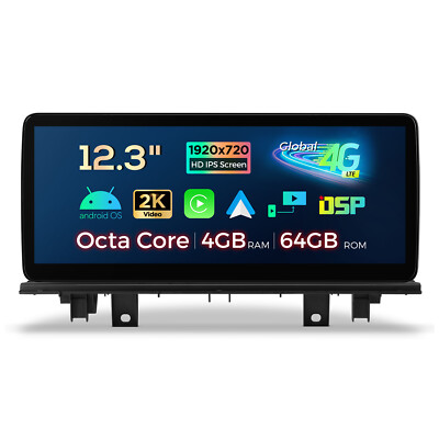 12,3'' Android 14 Autoradio für BMW X1 F48 NBT 4G+64GB GPS Navi Global 4G CarPlay