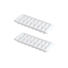 2-Pack RUBBERMAID Easy Release Ice Cube Trays White BPA Free 