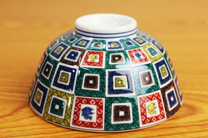 Tazón De Arroz Gohan Chawan Kutani Yaki Japonés Patrón De Guijarros Seiko