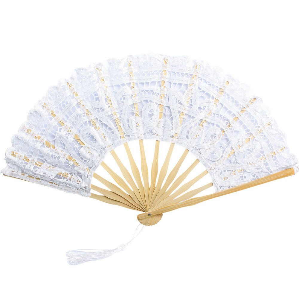 ivory lace fan