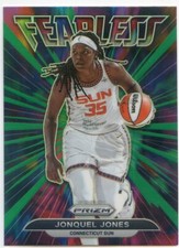 2022 Panini Prizm WNBA JONQUEL JONES #12 FEARLESS GREEN PRIZM SUN LIBERTY