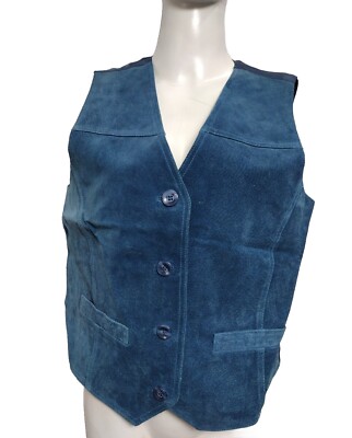 ROUTE 66 Original clothing co.Ladies Size MEDIUM Genuine Leather VEST vintage 