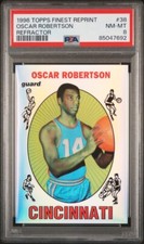 1996-97 Topps Finest Reprint Refractor #38 Oscar Robertson | PSA 8 |