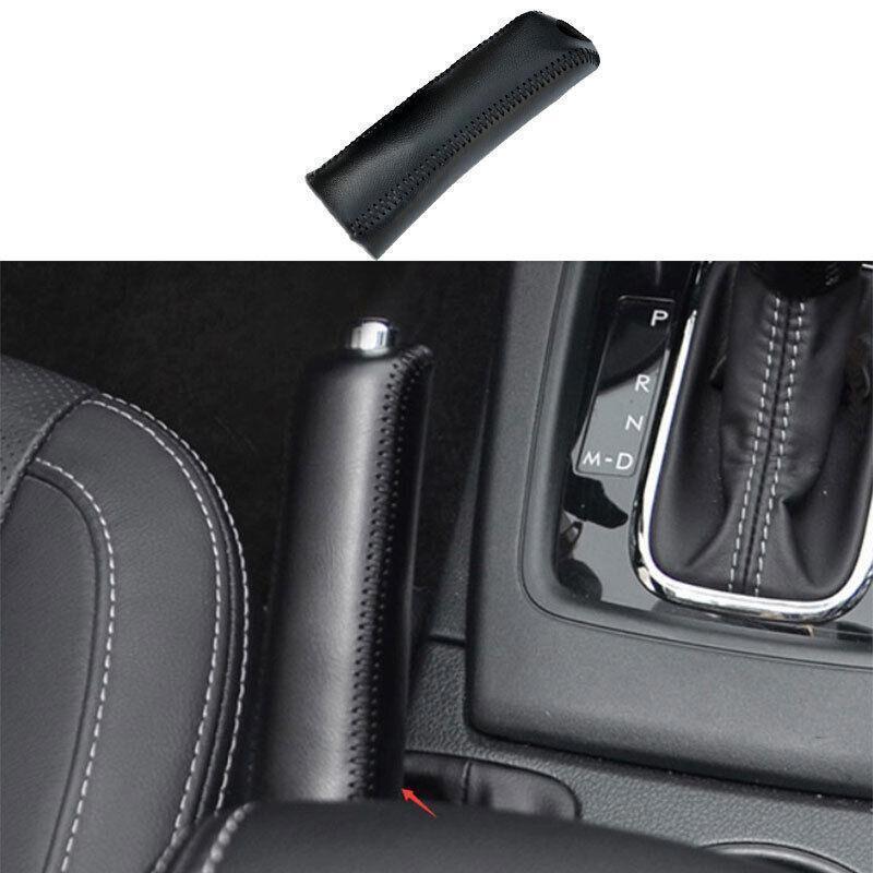 Black Leather PU Shifter Hand Brake Cover Trim Cap For Subaru Forester 2014-2018