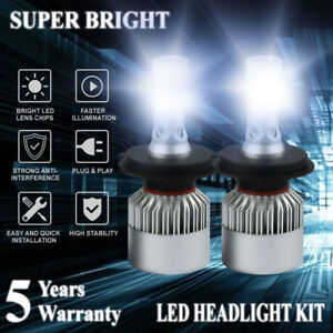 COB H4 LED Headlight Kit Light Bulbs High Low Beam 6000K HB2 9003 2000W 300000LM