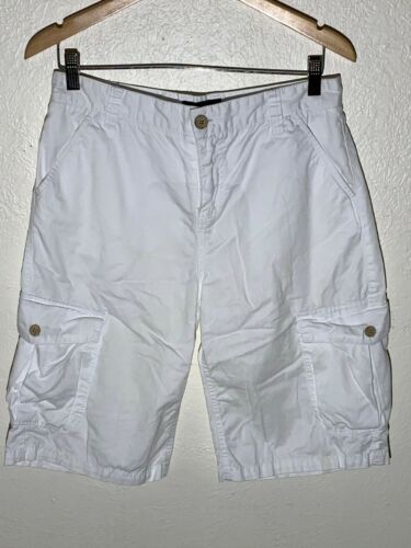 Lucky Brand Boys Shorts White 18 Cargos Wood Buttons - Picture 1 of 7