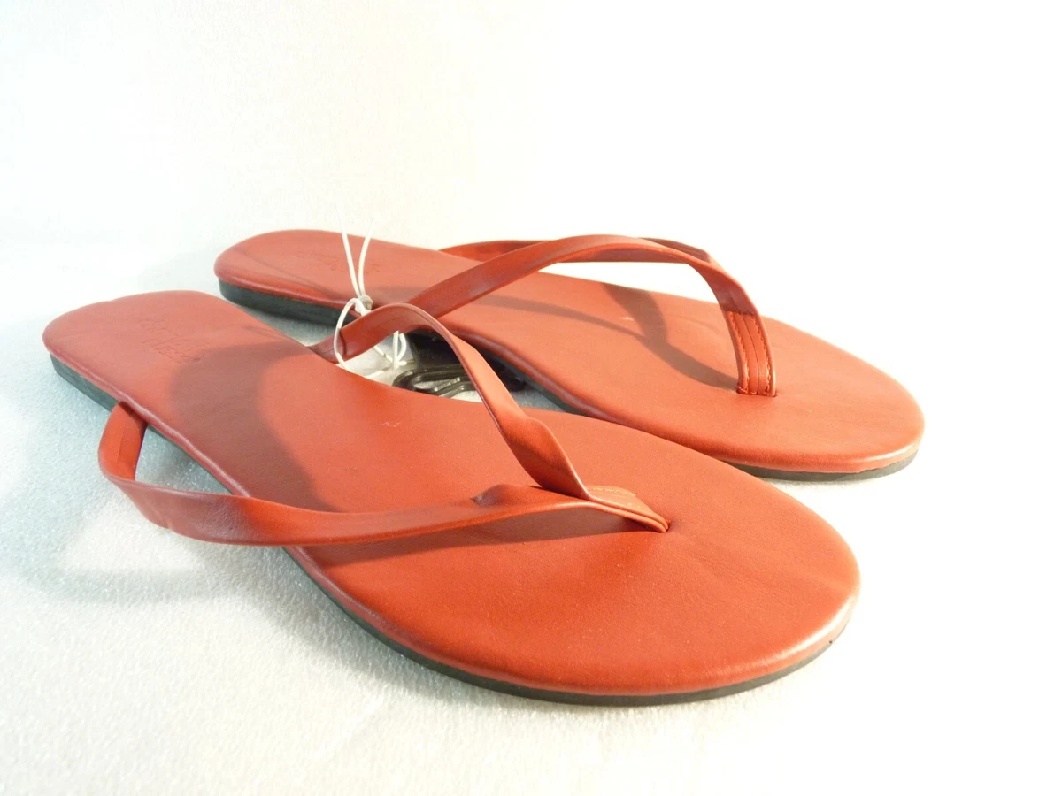 Charlotte Russe Women Shoes sandals Red Flip Flop Slide Flat Size 7 SKU 10530