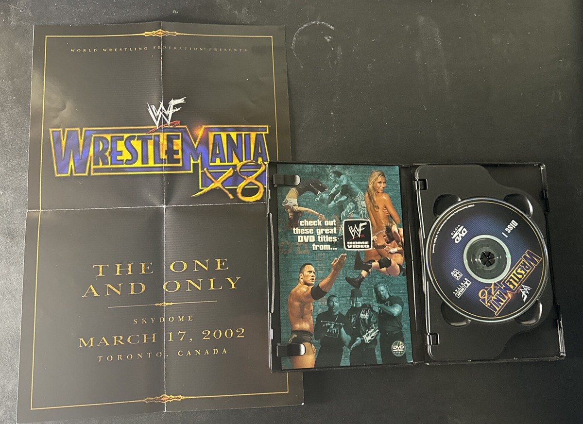 WWF WrestleMania X8 18 (DVD, 2002, 2-Disc Set) w Mini Poster Hulk