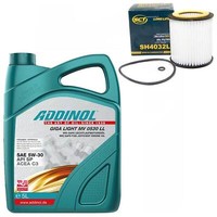 MotoröL Set 5W-30 Addinol 5 Liter + ÖLfilter SH 4032 L FüR BMW 5Er 1Er X1 Z4 2Er