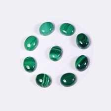 Natural Malachite Loose Gemstone, Oval Shape, Malachite Oval - Elegant Green.