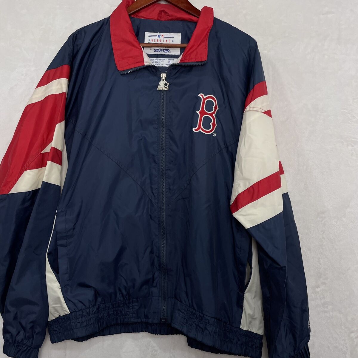 Boston Red Sox Vintage Genuine Starter Hooded Windbreaker Boston Red Sox Vintage Genuine Starter Hooded Windbreaker