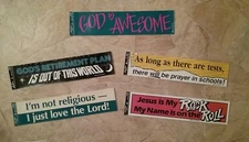CHRISTIAN BUMPER STICKERS- 3"X12.5" -Vintage ~ $9.77 - only ONE shipping fee