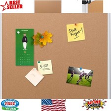 Versatile 48x24 Inch Cork Notice Board with Hidden Fastening - Silver Frame