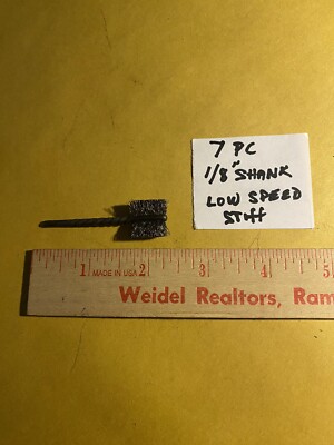 7 Pc Low Speed Wire Brush Stiff For Drills And  Rotary Tools 1/2 x5/8  1/8 shank