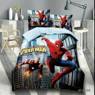 Spiderman und Iron Man Avengers Plus 2 Bettbezug Kissenbezug