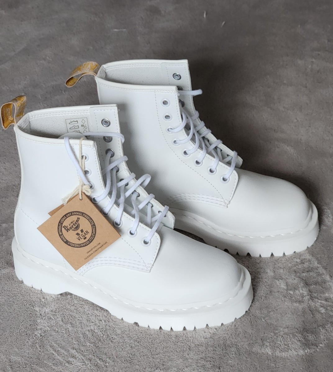Dr Martens Vegan Leather Boots Vegan Doc Martens White Mono