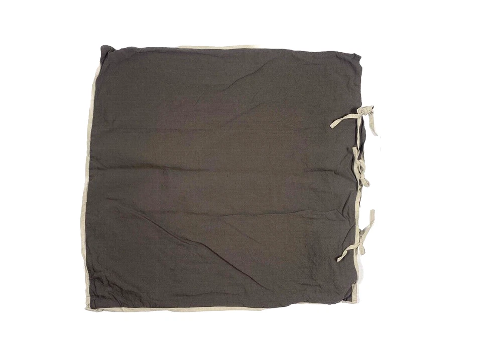 West Elm King Duvet Cover Bedding Set w/ 3 Shams Cotton Linen Luxury Dark Gray - Image 2 of 4