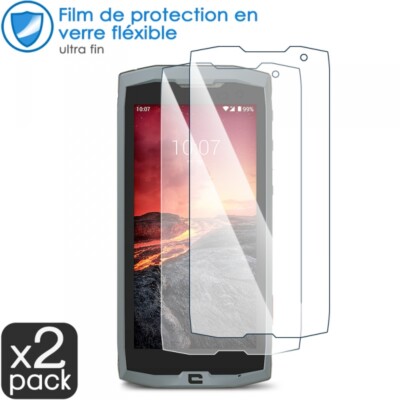 Glass Flexible Hardness 9H for Smartphone Crosscall CORE-M4 Go (Pack x2)